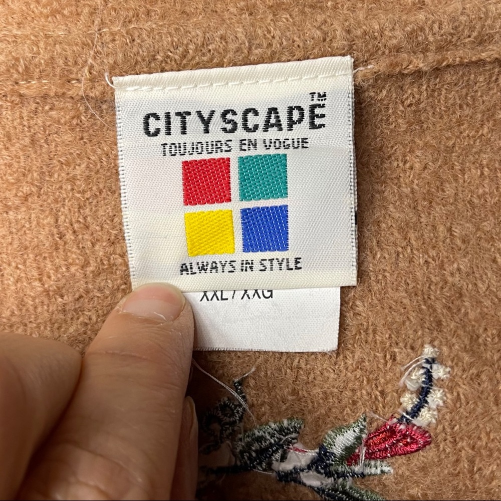 🔴SOLD🔴Cityscape 100% Wool Cardigan Size XXL - Picture 6 of 8